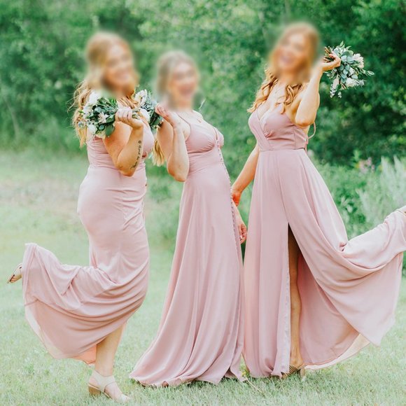 Azazie Adley Dress - Dusty Rose - Size A10 - Picture 6 of 6